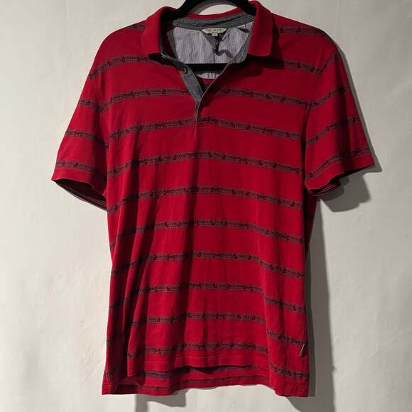 Ted Baker Other - Ted Baker London Men's Red Textured Zip Neck Polo Shirt